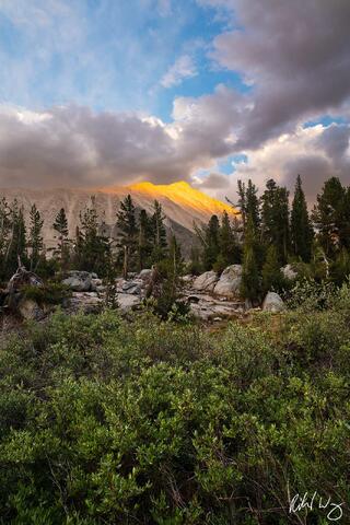 Sunset Light on Mount Morgan, Inyo National Forest, California, photo