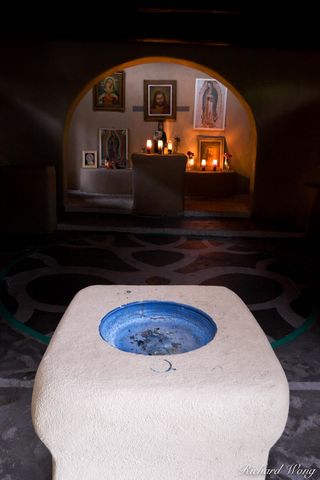 Capilla de Nuestra Senora de Guadalupe (Our Lady of Guadalupe Chapel) Interior at Old Town Plaza, Albuquerque, New Mexico