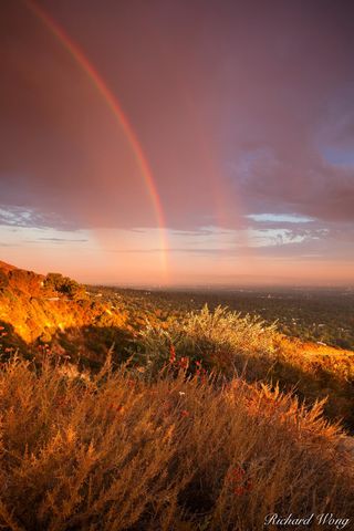 Double Rainbow from Sunset Ridge, Angeles National Forest, California