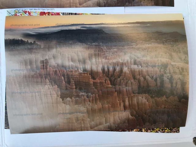 "Bryce Canyon's Inspiration Point" - Fuji DPII Adobe RGB 1998 Test Print