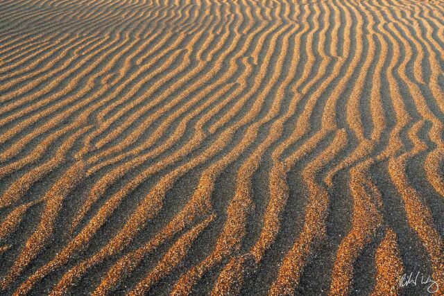 Sand Ripples at Sunset, Harris Beach State Park, Oregon Coast, photo