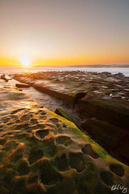 Tide Pools at Sunset, La Jolla, California, photo