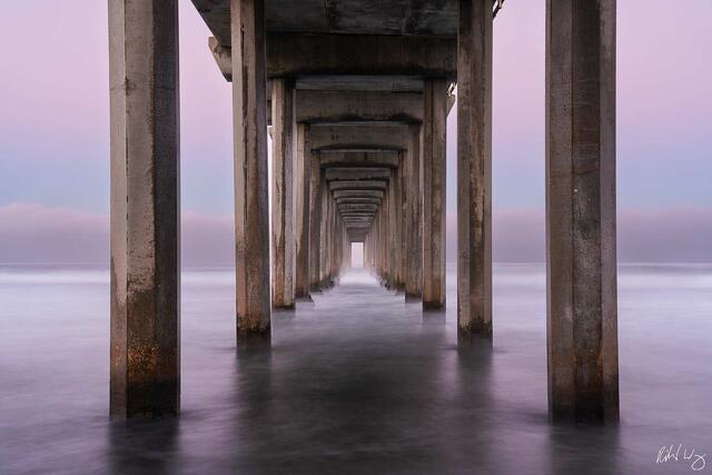 Ellen Browning Scripps Memorial Pier at Sunrise, La Jolla, California, photo