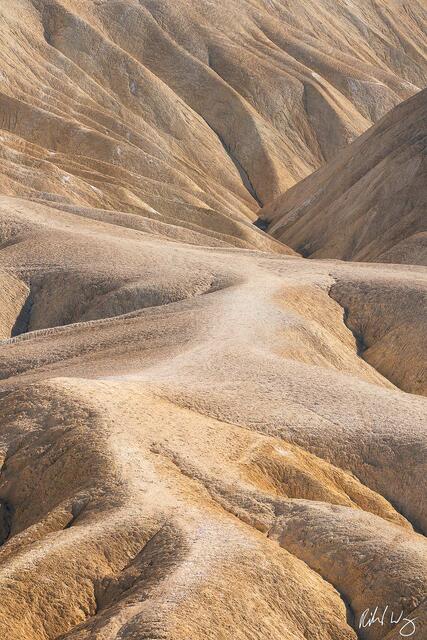 Badlands Erosion Patterns at Zabriskie Point, Death Valley, California, photo