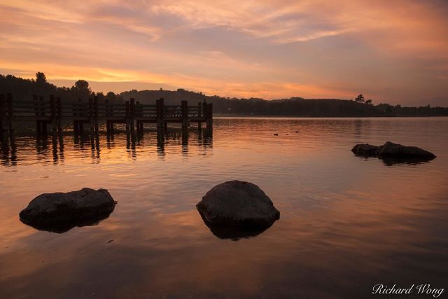 Puddingstone Lake at Sunset, Frank G. Bonelli County Park, San Dimas, California