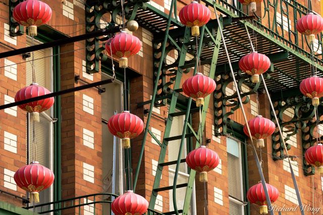 Chinese Lanterns in Chinatown, San Francisco, California, photo, northern california