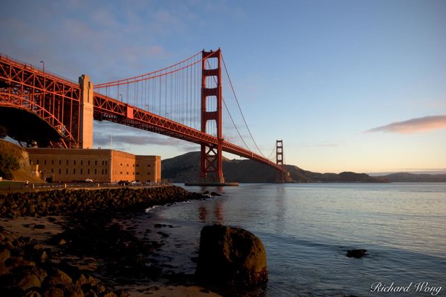 Golden Gate Bridge and Fort Point, San Francisco, California, photo, northern california