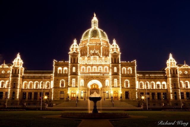 Parliament Building at Night, Victoria, British Columbia