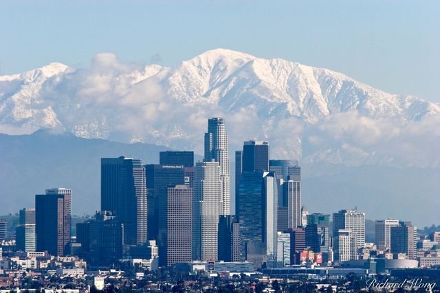 Downtown Los Angeles Winter print