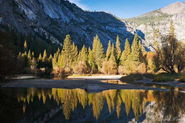 Trees Reflected in Mirror Lake, Yosemite National Park, California