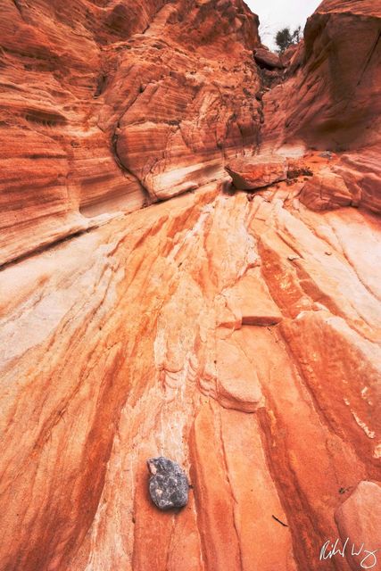 Eroded Sandstone Leading Lines, Valley of Fire State Park, Nevada