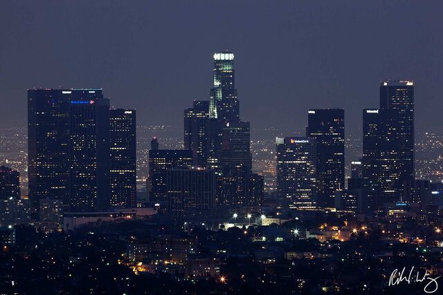 Los Angeles Skyline at Night print