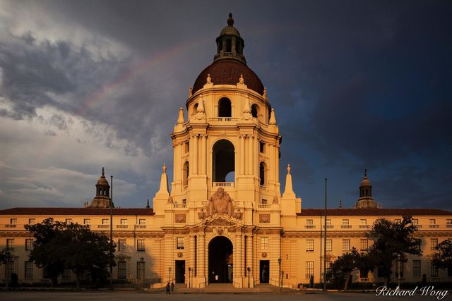 Rainbow Over Pasadena City Hall, California