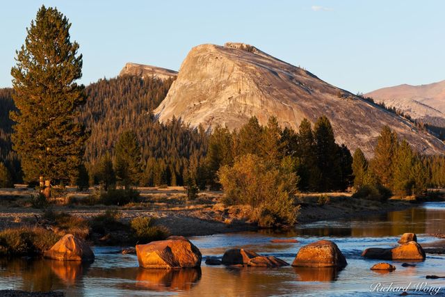 Lembert Dome and Tuolumne River at Sunset, Yosemite National Park, California