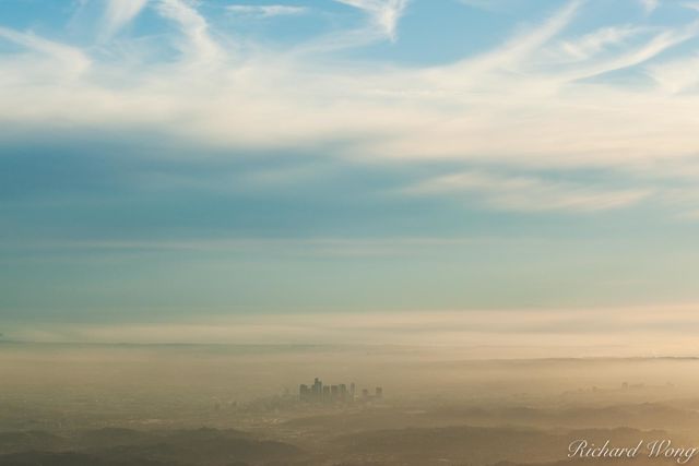 Downtown LA Skyline Below The Clouds print