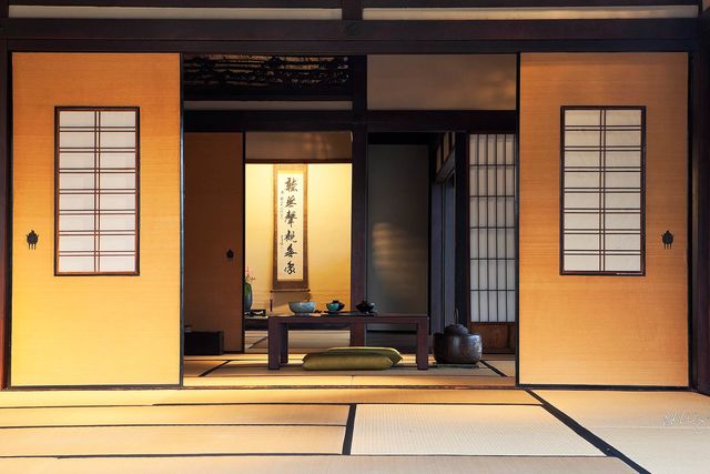 Traditional Japanese House Dining Room at The Huntington Botanical Gardens, San Marino, California