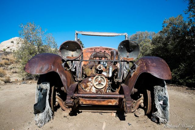 Abandoned Car at Wall Street Mill, Joshua Tree National Park, California