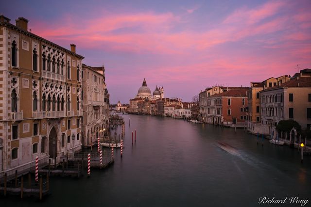 The Grand Canal at Sunset From Accademia Bridge, Venice, Italy