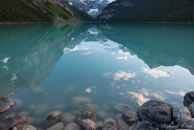 Lake Louise Shoreline, Banff National Park, Alberta, Canada, Photo