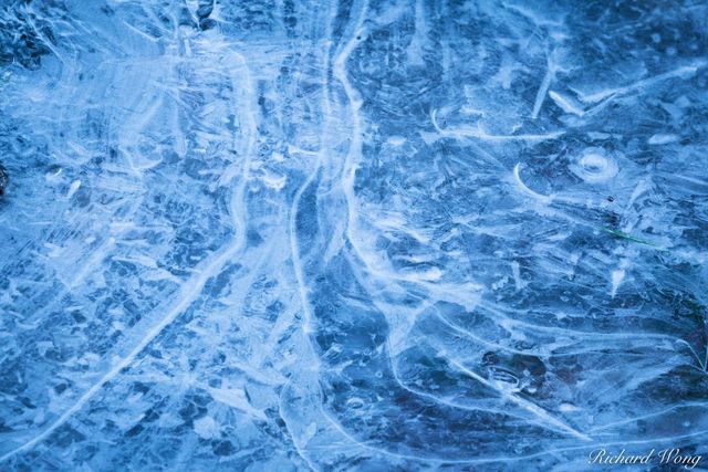 Frozen Ice Patterns in Yosemite Creek, Yosemite National Park, California, photo