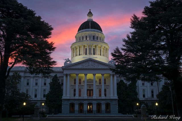 California State Capitol at Sunrise, Sacramento, California