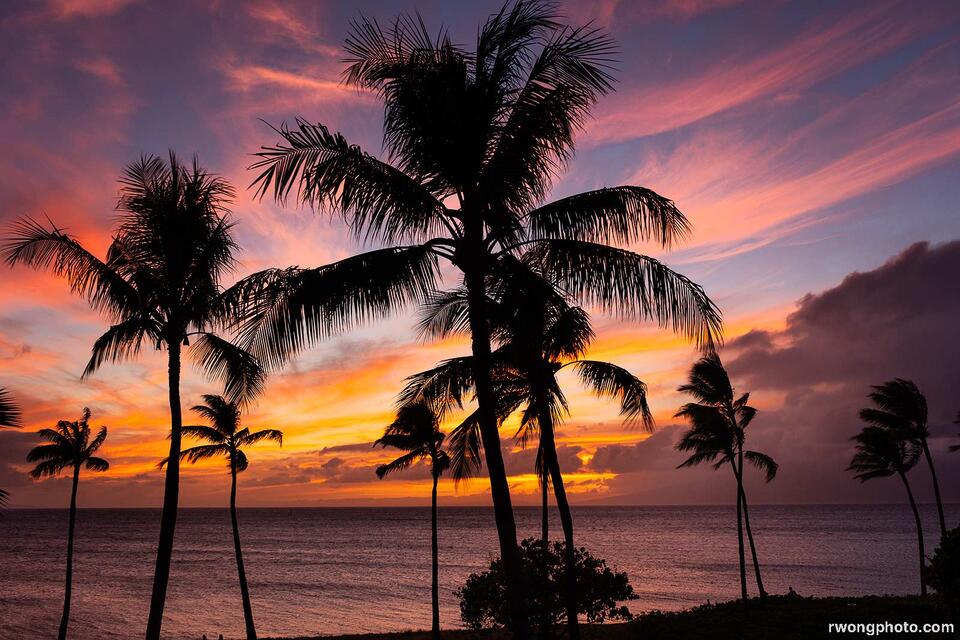 Kaanapali Beach Sunset, Maui, Hawaii, photo
