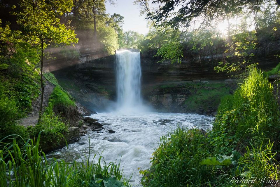 Ray of Light on Minnehaha Falls, Minneapolis, Minnesota