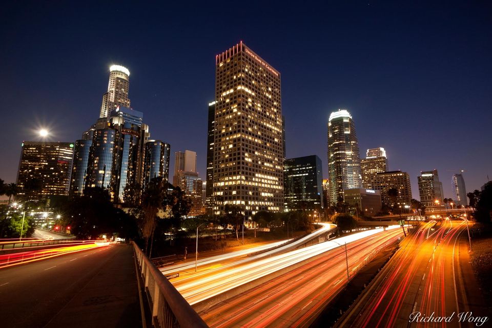 Downtown LA & 110 Freeway print