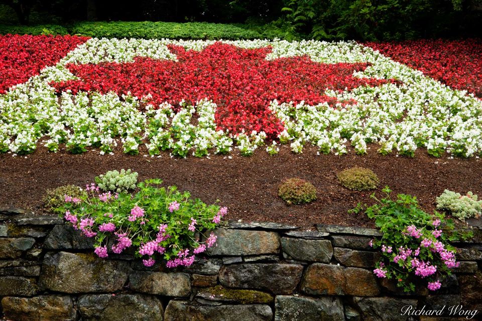 Minter Gardens Canadian Maple Leaf Flag Floral Display, Chilliwack, B.C.