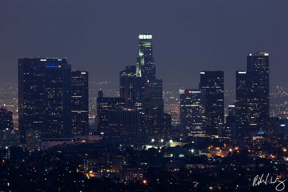 Los Angeles Skyline at Night print