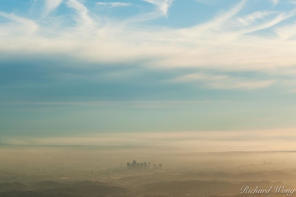 Downtown LA Skyline Below The Clouds print