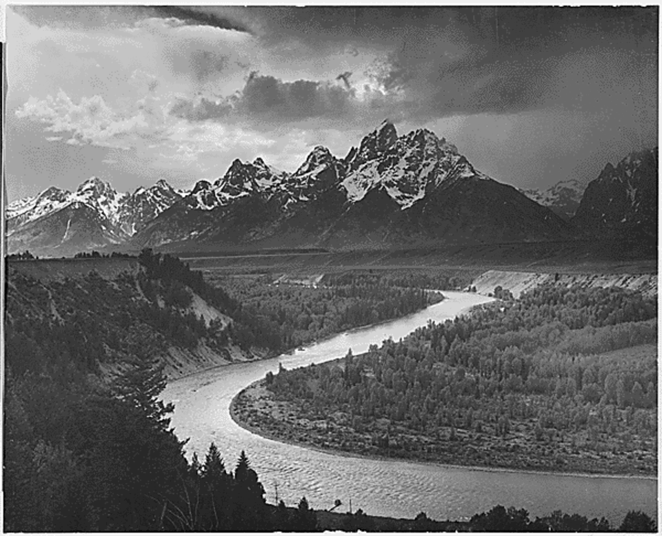 Ansel Adams The Tetons - Snake River Photo