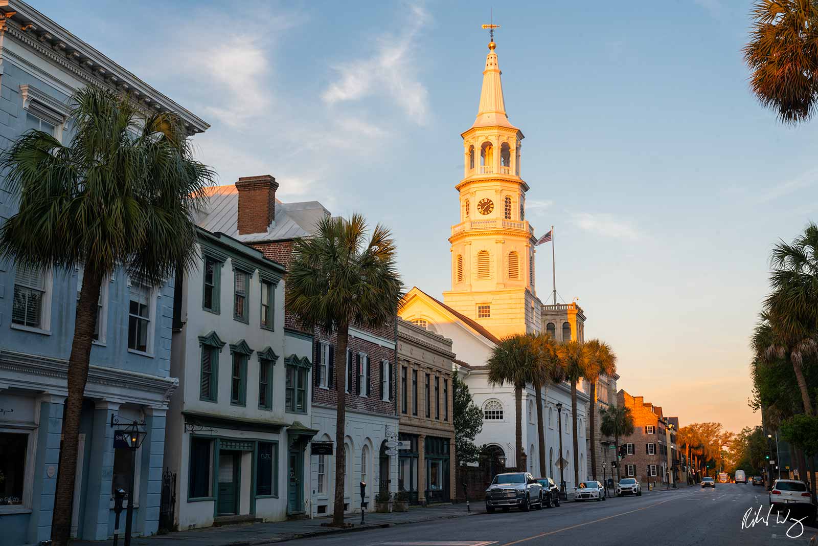 St. Michael's Church Towering Over Broad Street, Charleston, South Carolina, photo
