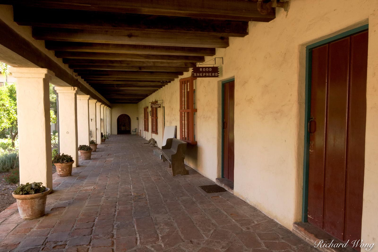 Mission Santa Barbara Hallway Corridor, California