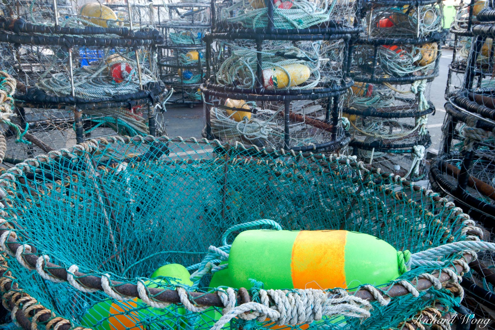 Crab Pots and Fishing Nets at Woodley Island Marina, Eureka, California, photo