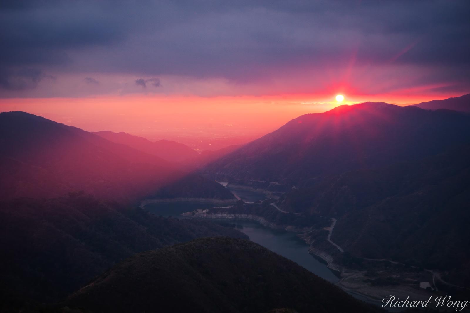 San Gabriel Mountains Sunset on Mount Baldy, Angeles National Forest, California