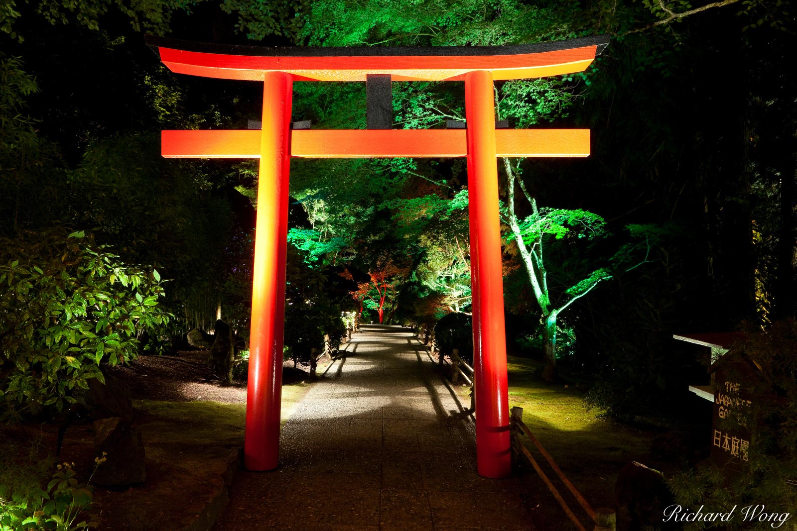 Japanese Garden at Night - The Butchart Gardens, Vancouver Island, B.C.