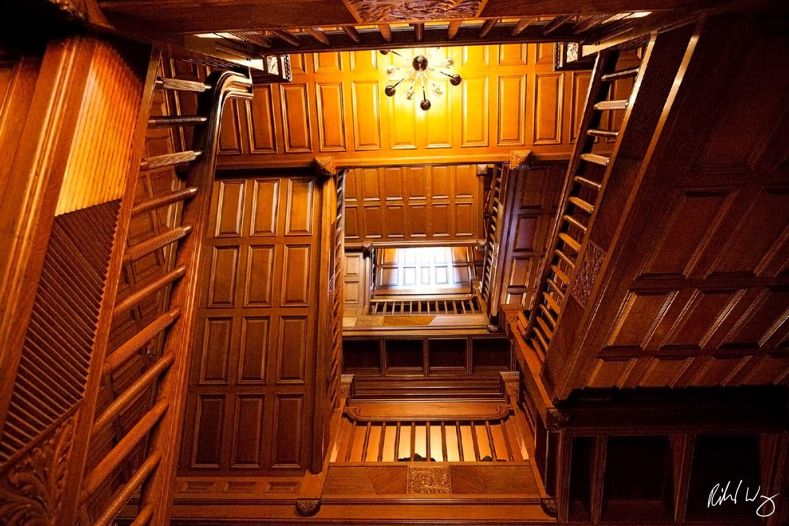 Craigdarroch Castle Staircase, Victoria, BC, photo