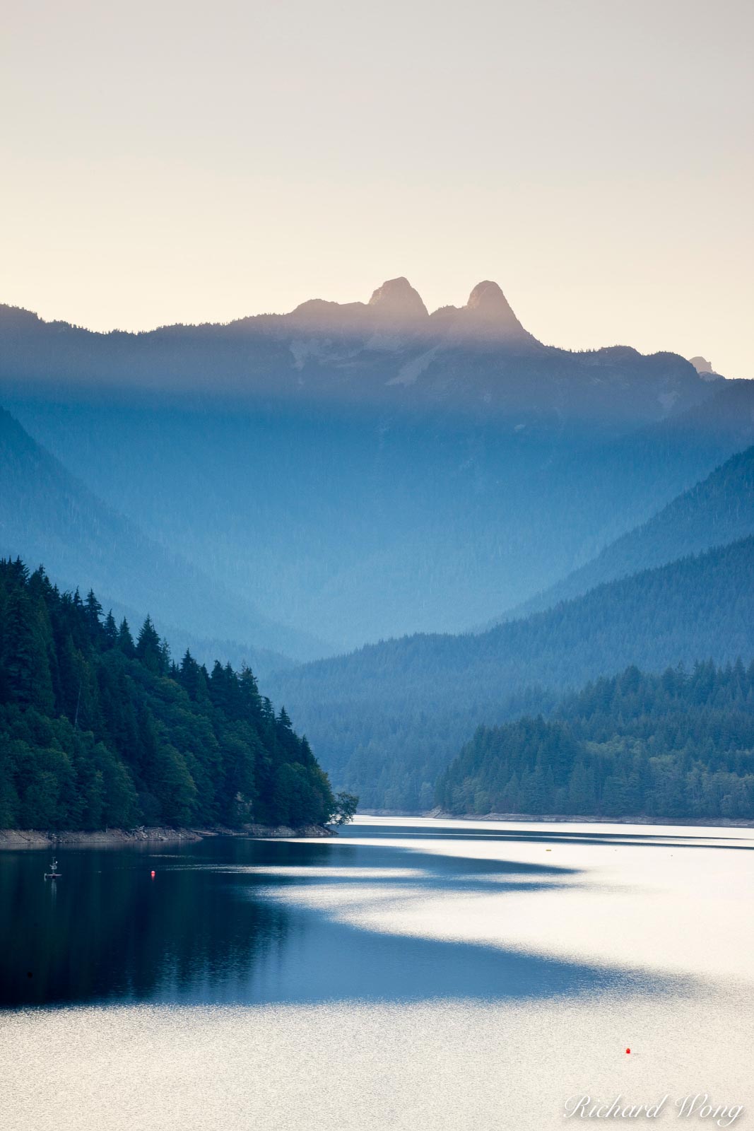 The Lions Forming a Backdrop over Capilano Lake - Capilano River Regional Park, North Vancouver, B.C.