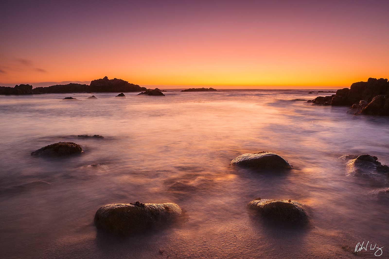 Asilomar State Beach Sunset, Pacific Grove, California, photo