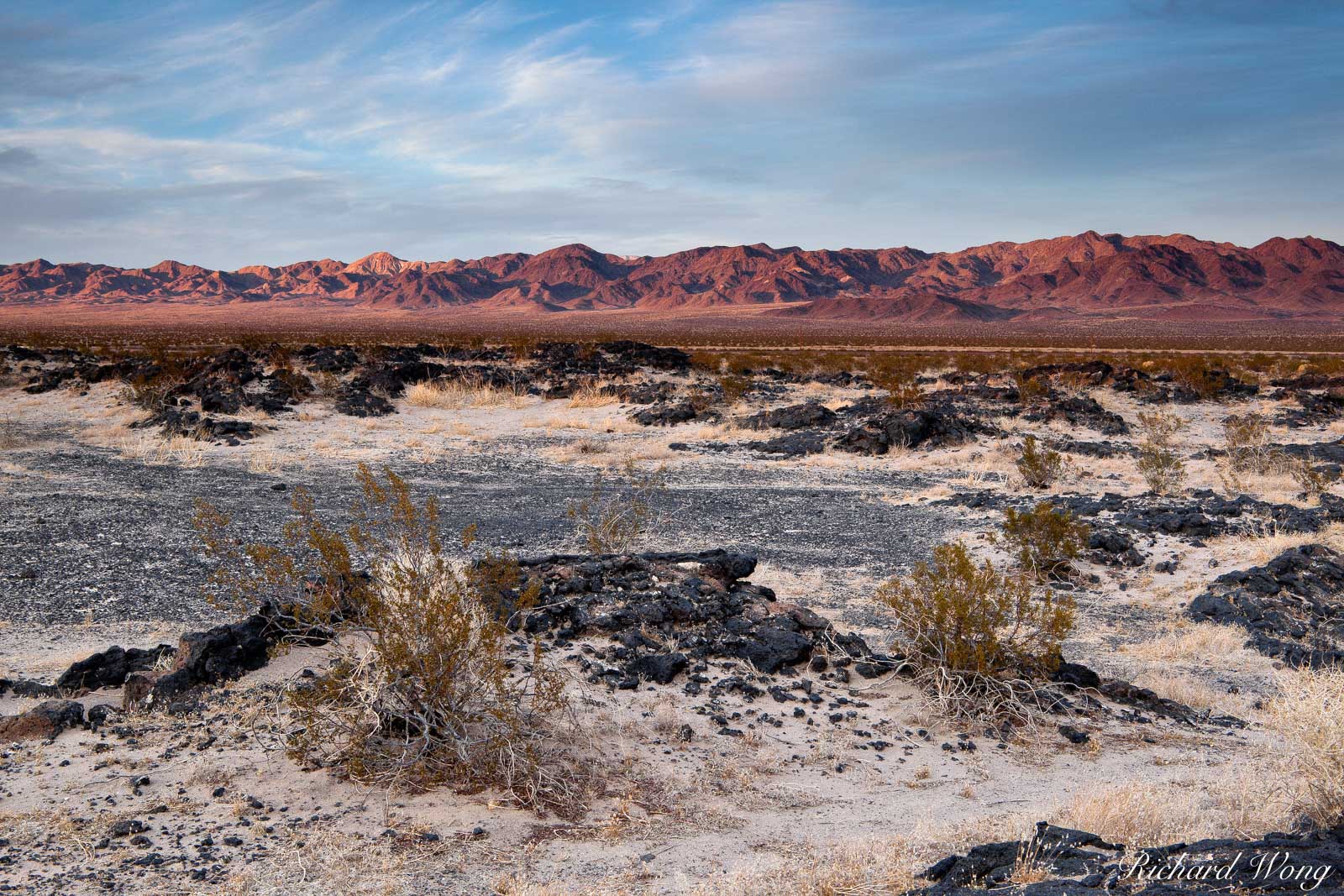 Lava Field in Mojave Desert, Amboy Crater National Natural Landmark, California