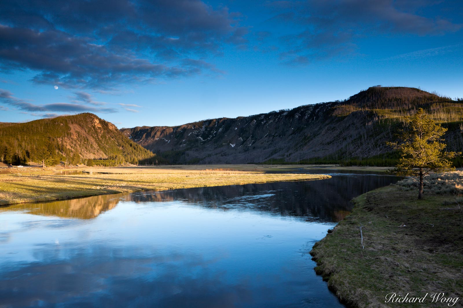 Madison River at Sunset, Yellowstone National Park, Wyoming
