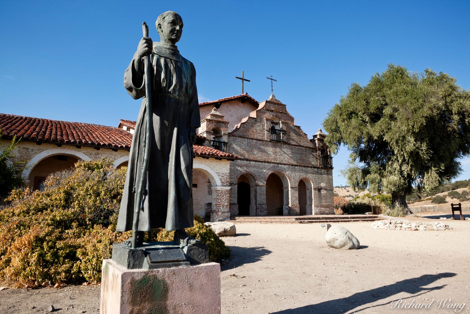 Saint Junipero Serra Statue in Front of Mission San Antonio De Padua, California