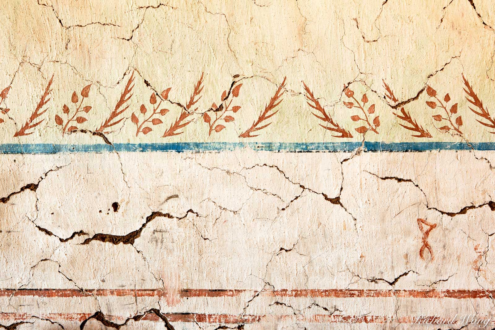 Original Munras Mural Detail at Mission San Miguel Arcangel, San Miguel, California