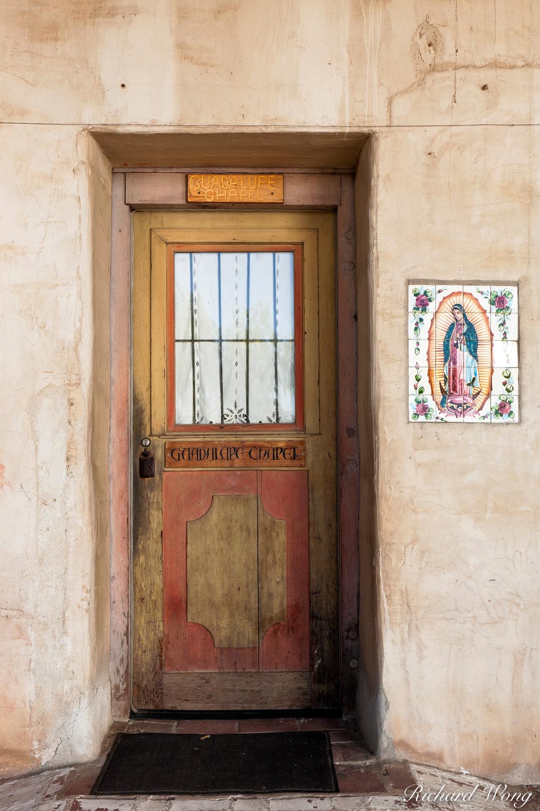 Guadalupe Chapel Door at Mission San Miguel Arcangel, San Miguel, California