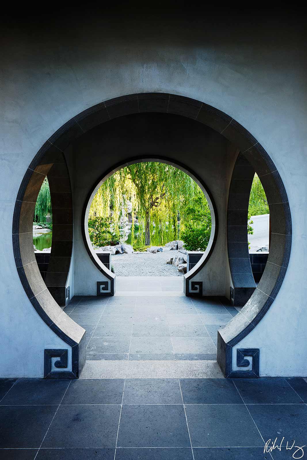 Terrace of the Jade Mirror in Chinese Garden at The Huntington, San Marino, California