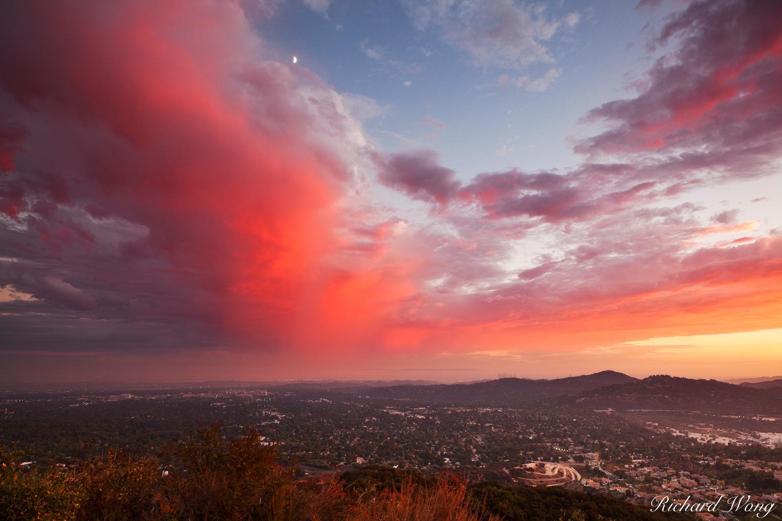 Scenic Vista of Pasadena from Sunset Ridge, Angeles National Forest, California