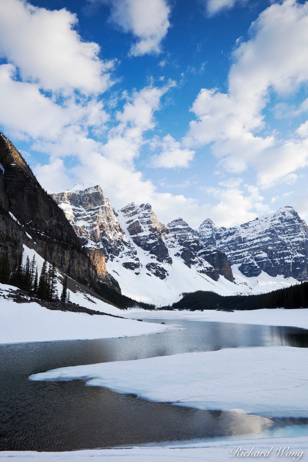 Moraine Lake and The Valley of the Ten Peaks During Spring Season, Banff National Park, Alberta, Canada