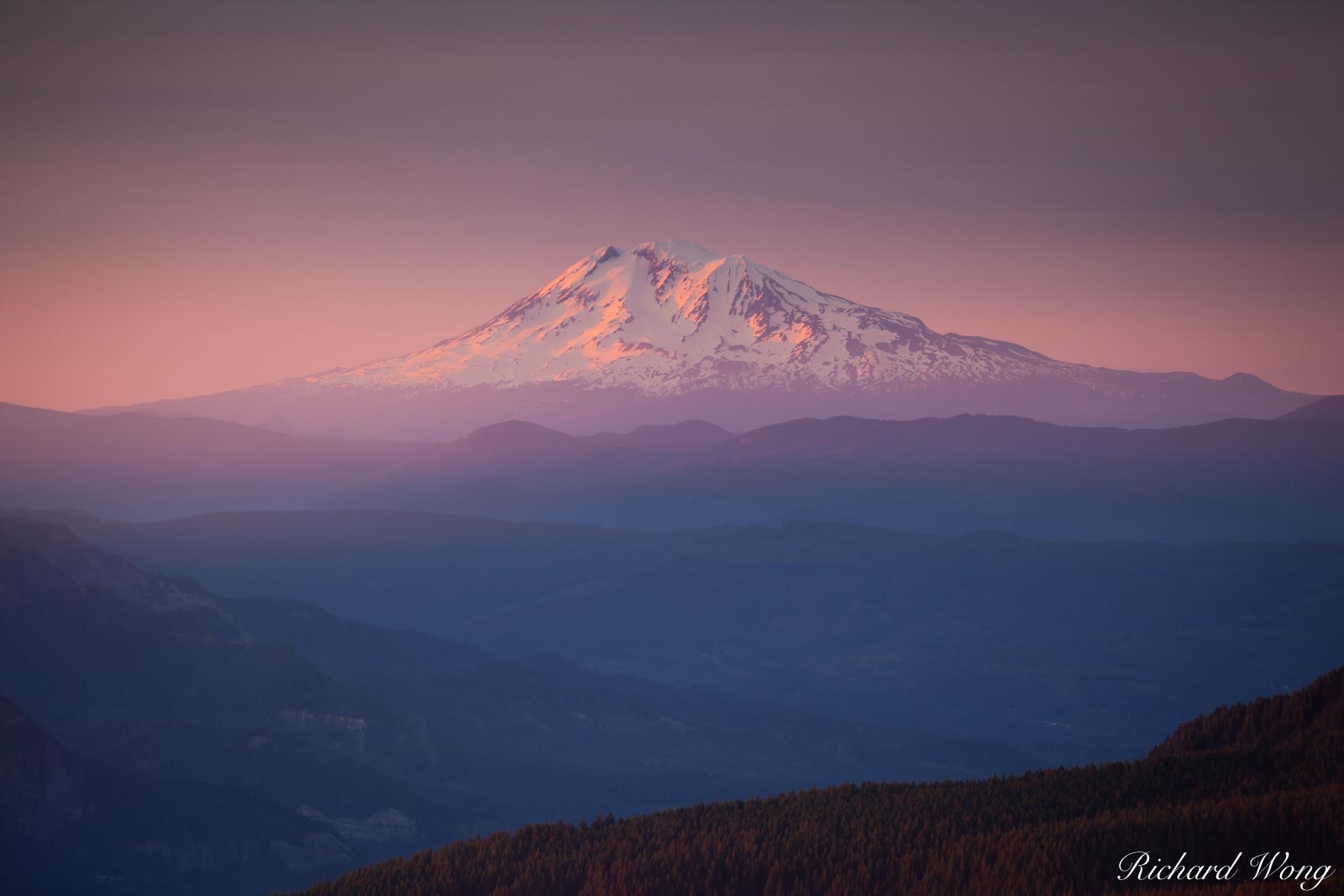 Mount Adams at Sunset, Mount Hood National Forest, Oregon, photo