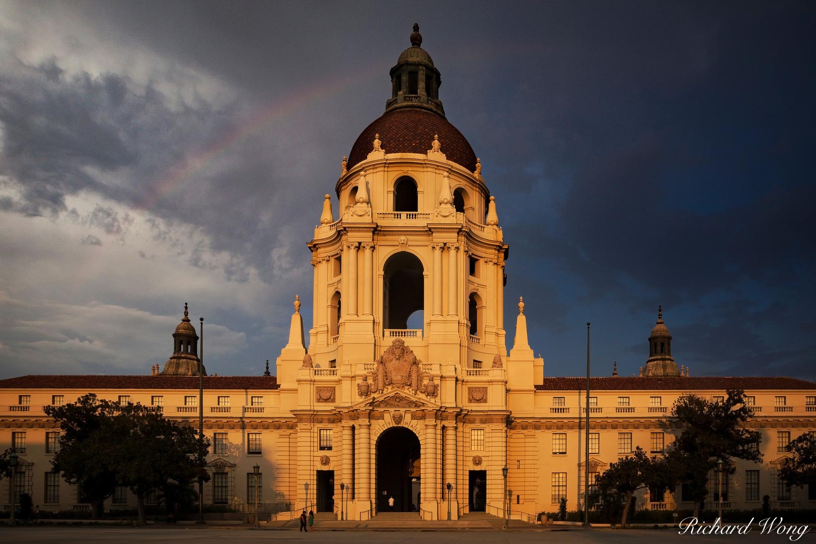 Rainbow Over Pasadena City Hall, California